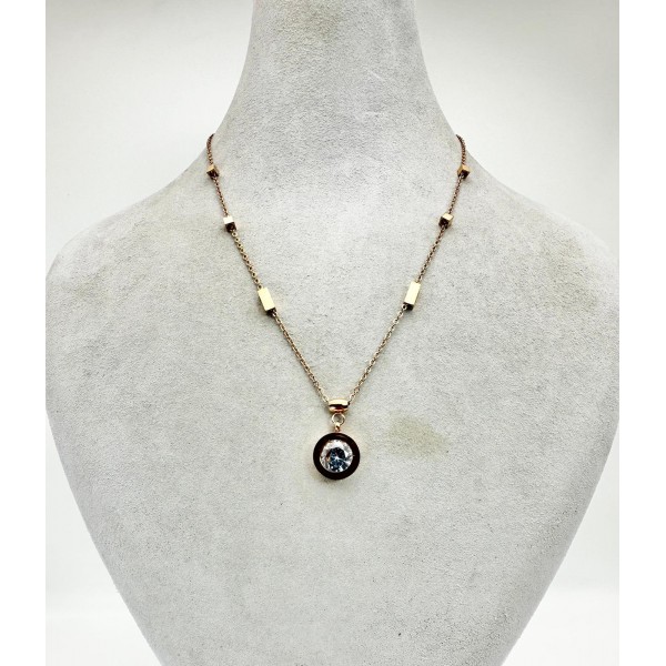 Gold Zincirli Taşlı Kolye